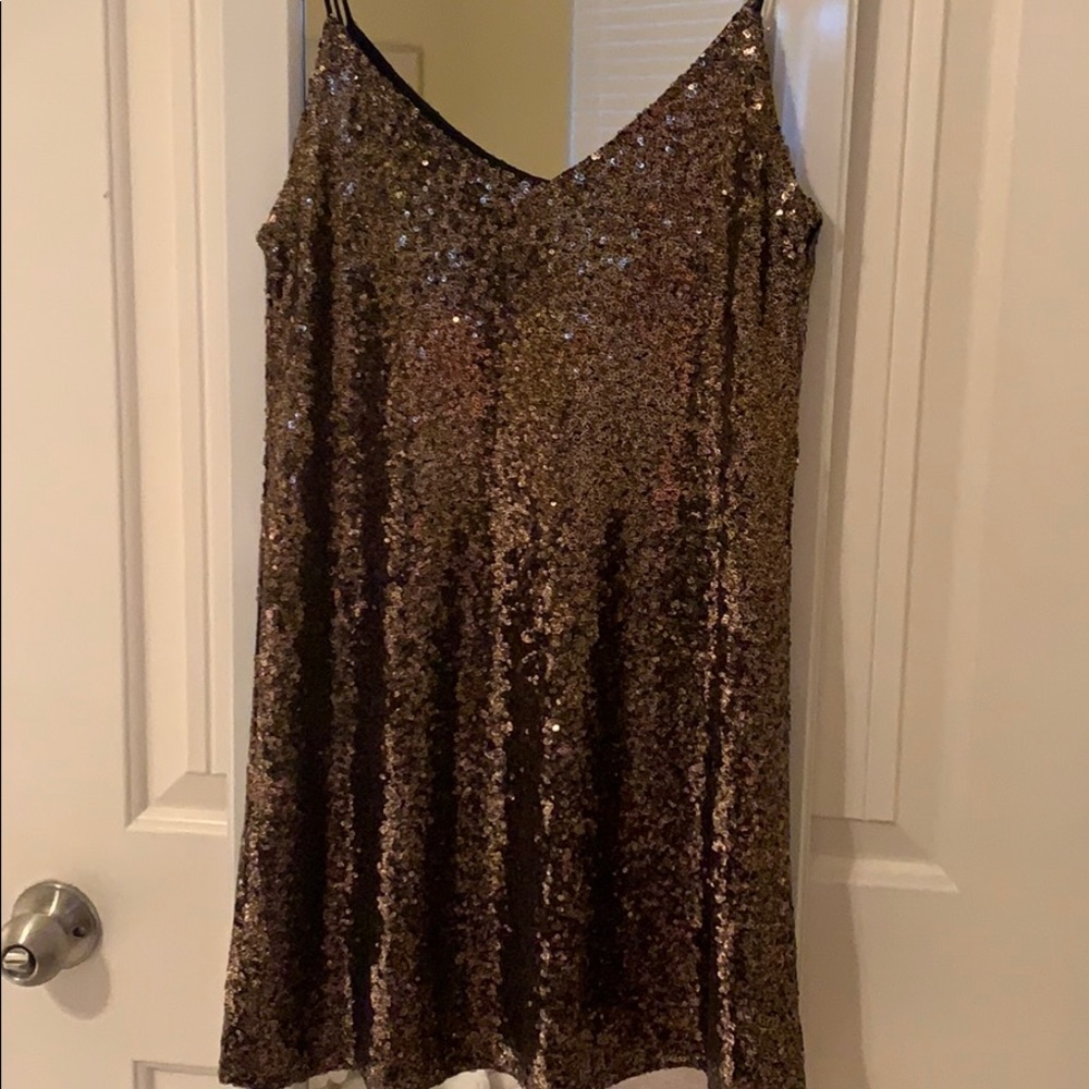 Gold Sequin Dress